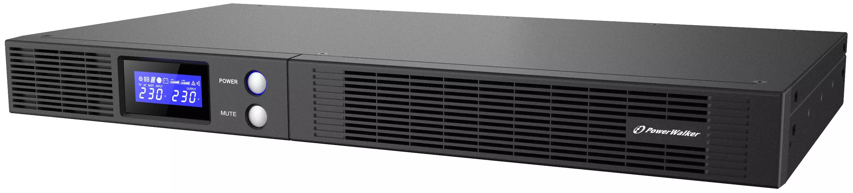 POWERWALKER BlueWalker PowerWalker UPS VI 1500 R1U Line-Interactive, 1500VA / 900W, HID, 4x IEC, USB, RS-232, EPO, C14 10121050