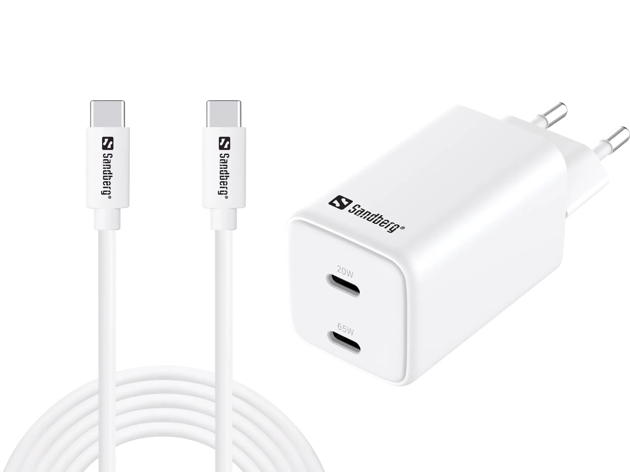 SANDBERG AC Charger USB-C PD65W EU 3M 441-76