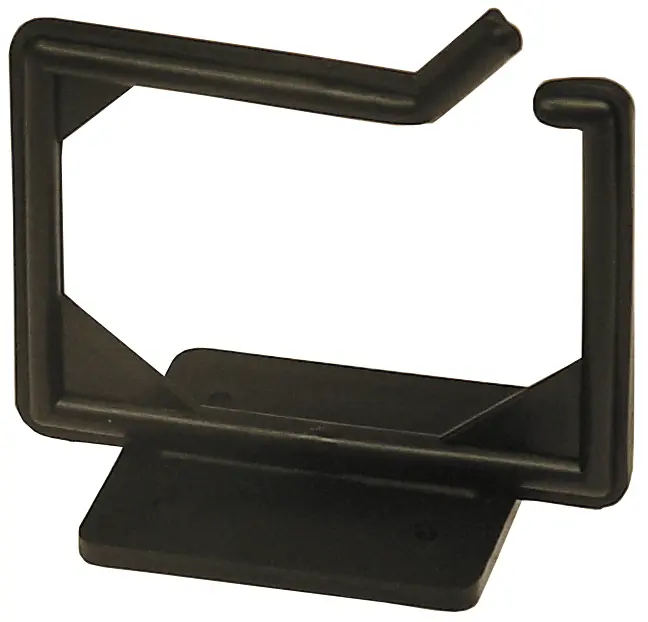 DELTACO Cable hangers, screw mounting, 100x63x75mm, plastic, black FA-770-2-BK