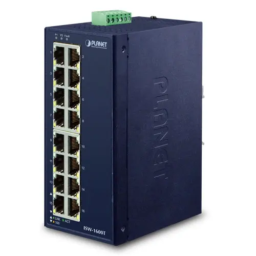 PLANET IP30 Industrial 16-Port ISW-1600T