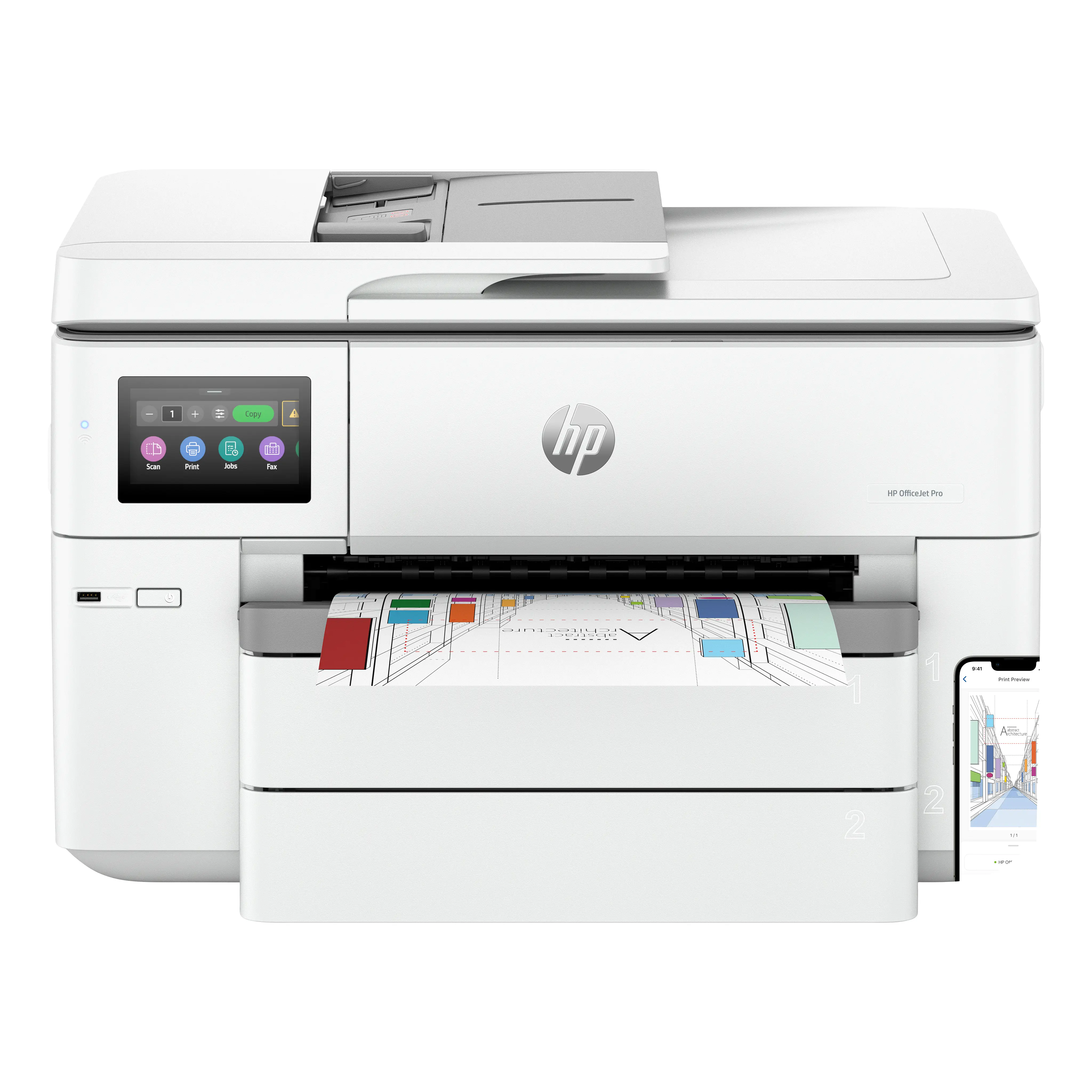 HP OfficeJet Pro 9730e Wide Format All-in-One Printer 22ppm s/w 18ppm color 537P6B#629