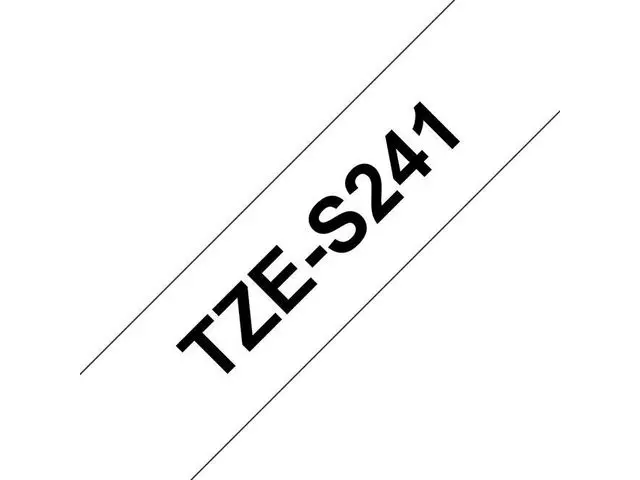 BROTHER 18MM Black On White Strong Adhes TZES241