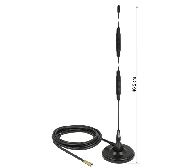 DELOCK GSM Antenna SMA plug 7 dBi fixed omnidirectional with magnetic 12432