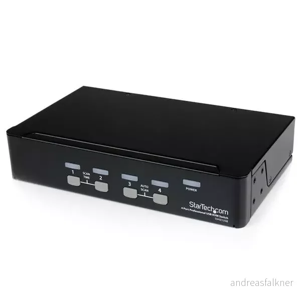 STARTECH 4 Port Professional VGA USB KVM Switch with Hub SV431USB