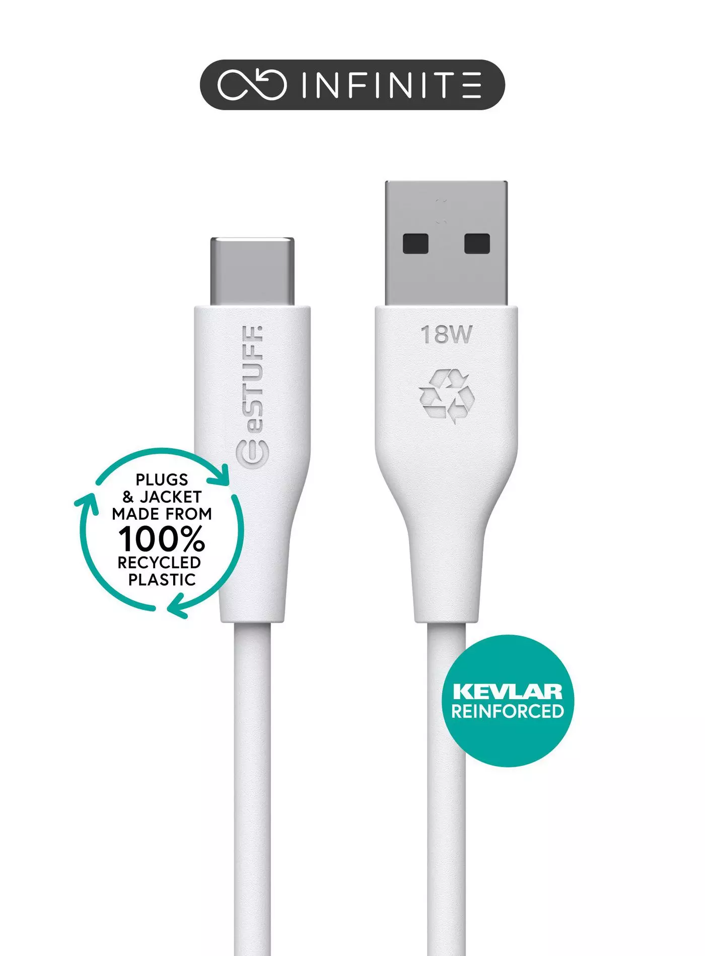 eSTUFF INFINITE (GRS) USB-C to USB-A ES605170
