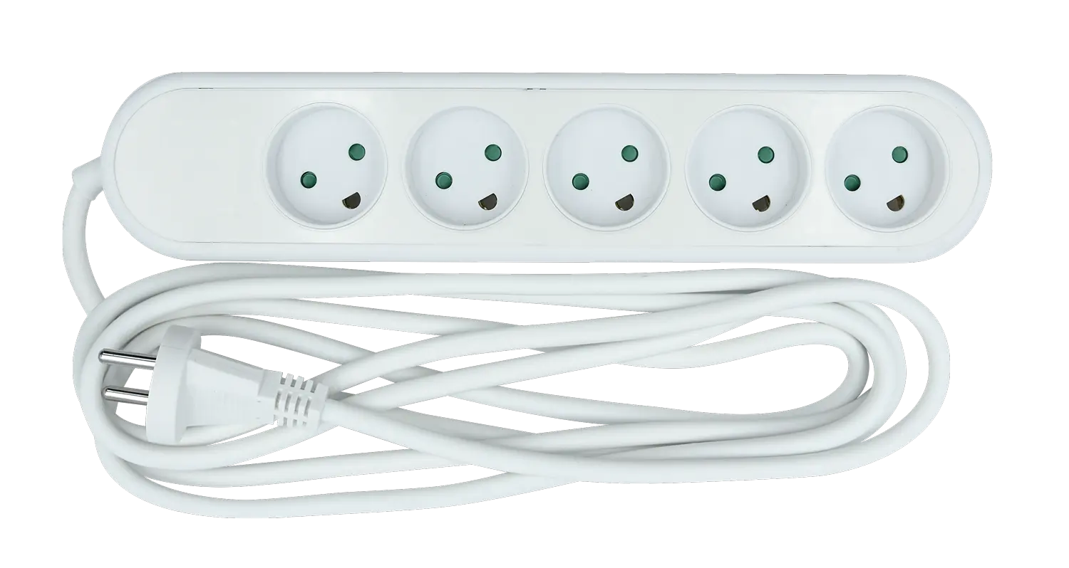 Nordic Quality 5-way socket w/dummyhole (D), 5m KF-DB-05(dummy) 5M