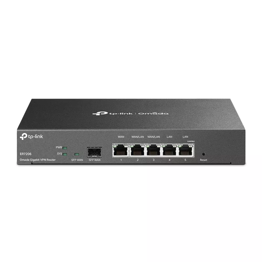 TP-LINK ER7206 Multi-WAN Gigabit VPN Router SFP WAN 2xWAN/LAN 2xLAN RJ45 ports Omada SDN ER7206