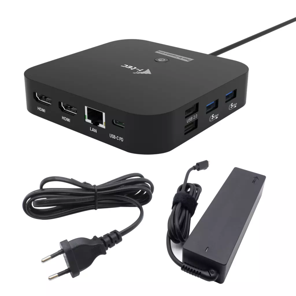 I-TEC USB-C 2X HDMI DOCK 100W PD 100W + CHARGER 100W ACCS C31DUALHDMIDPD100