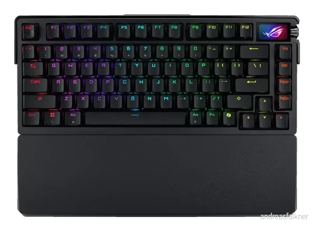 ASUS ROG AZOTH EXTREME 75% Wireless DIY Custom Gaming Keyboard, OLED display 90MP03MA-BKNA01