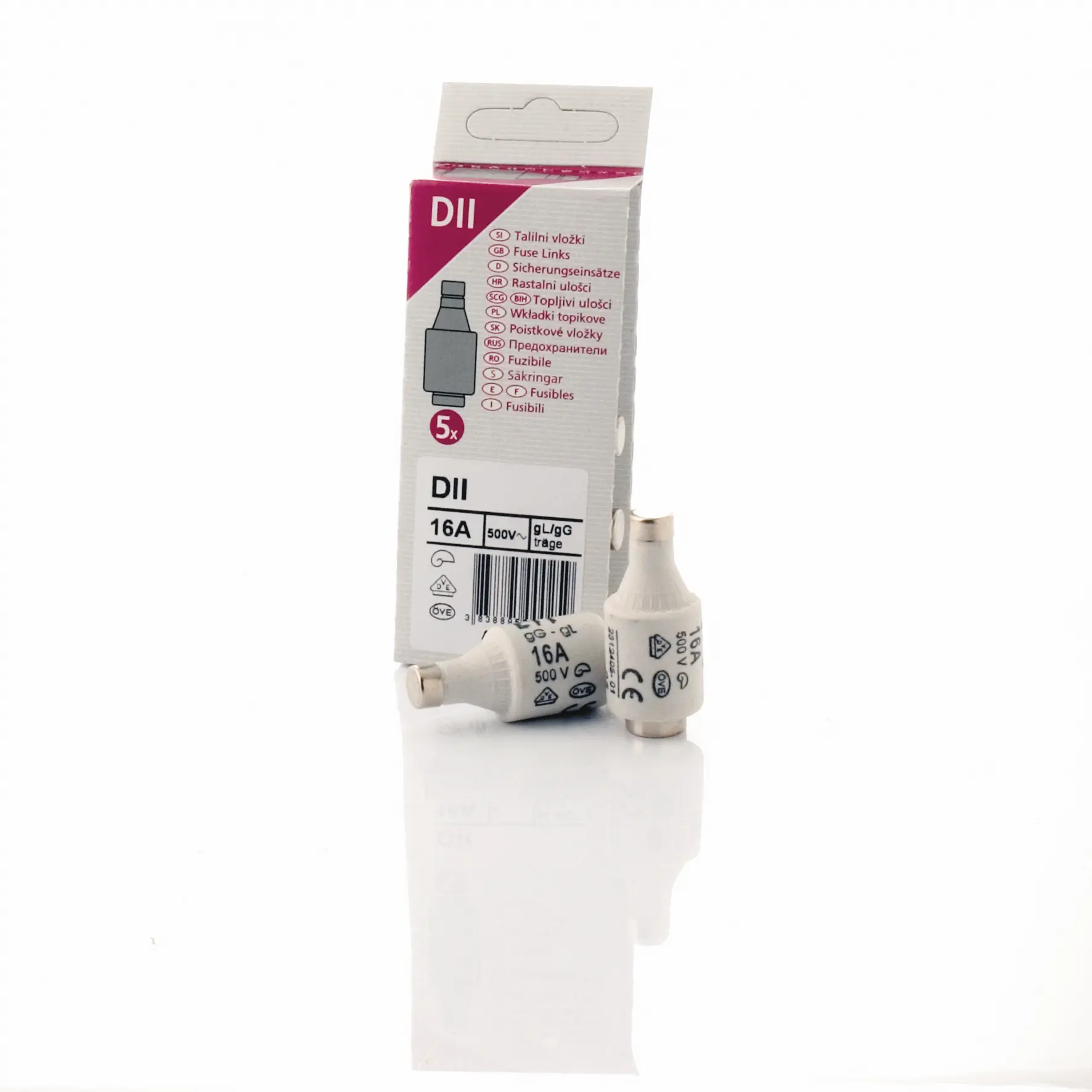 Nordic Quality Diazed DII säkringar, 16A, 5 st. 0825100703-2