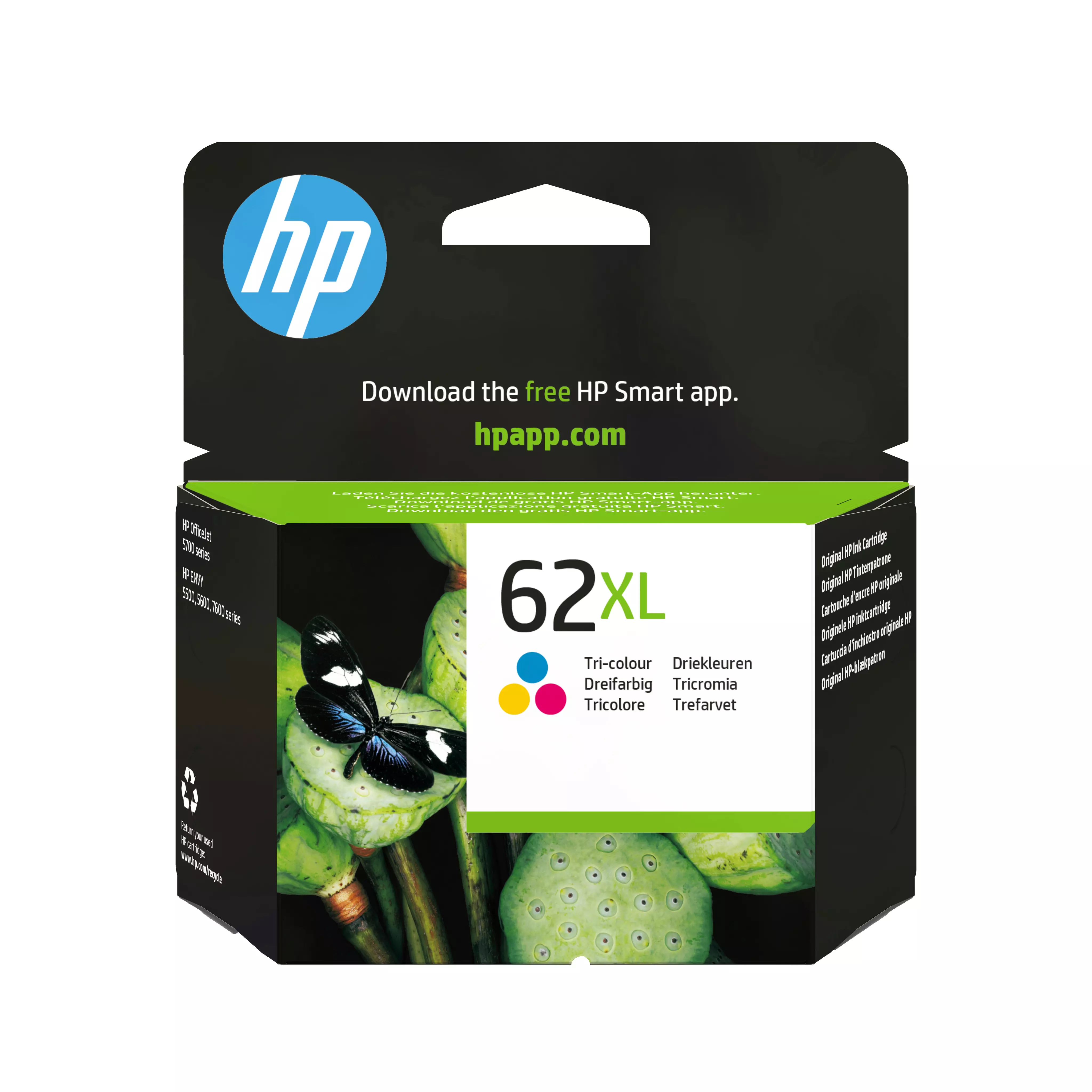 HP 62XL High Yield Tri-color Original Ink Cartridge C2P07AE#30N