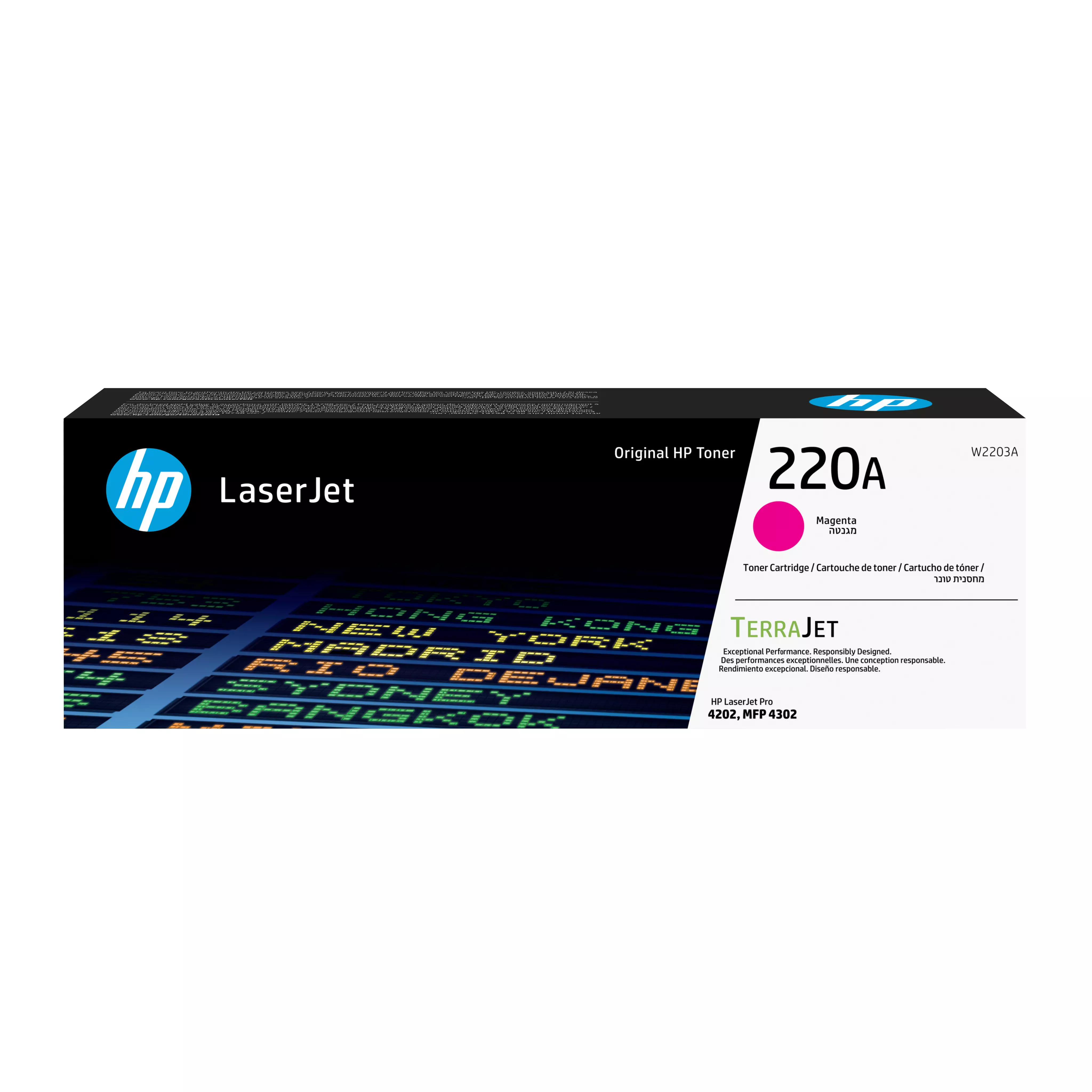 HP 220A MAGENTA ORIGINAL LASERJET TONER CARTRID SUPL W2203A