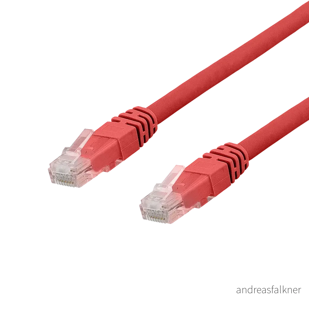 DELTACO U / UTP Cat6a patch cable, LSZH, 2m, Red TP-62RAU