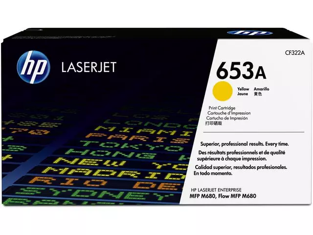 HP 653A gul original LaserJet-tonerkassett CF322A