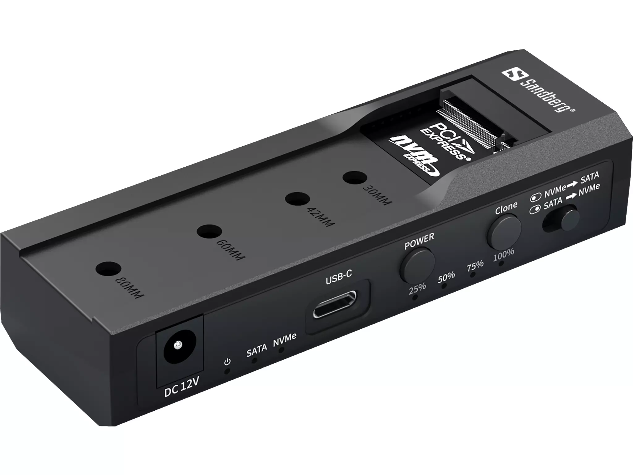 SANDBERG USB 3.2 Cloner and Dock for M2 + NVMe + SATA 136-49