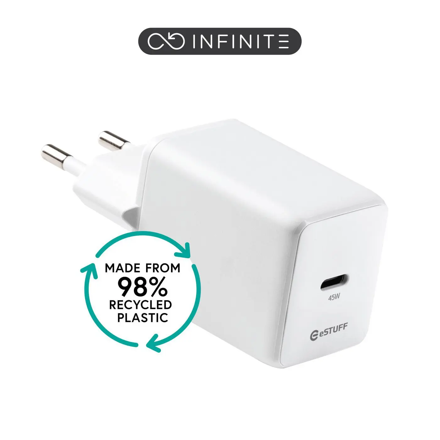 eSTUFF INFINITE (GRS) USB-C Charger ES637046-BULK