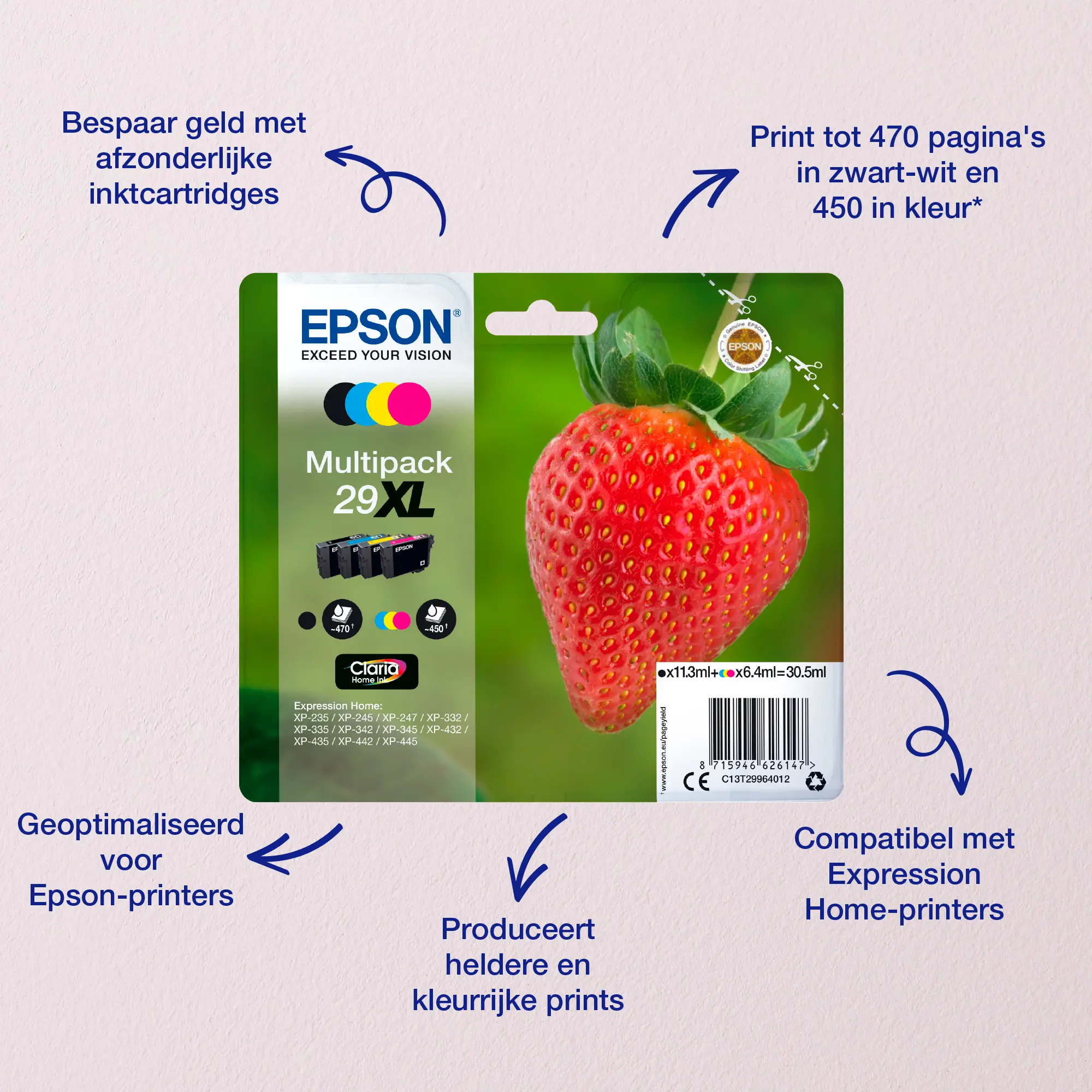 EPSON Ink/29 Strawberry CMYK C13T29864012
