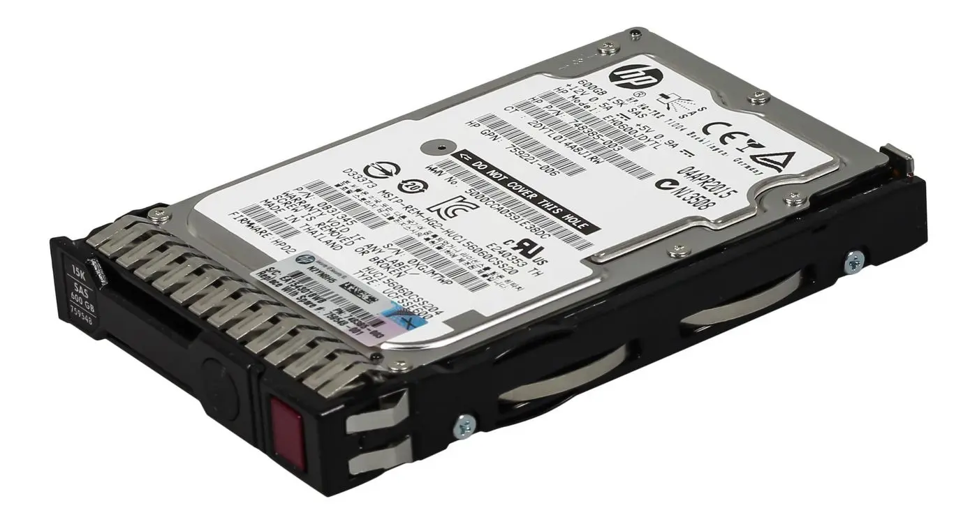 Hewlett Packard Enterprise 600GB 12G SAS 15K rpm SFF (2.5-inch) SC Enterprise 3yr W 759212-B21