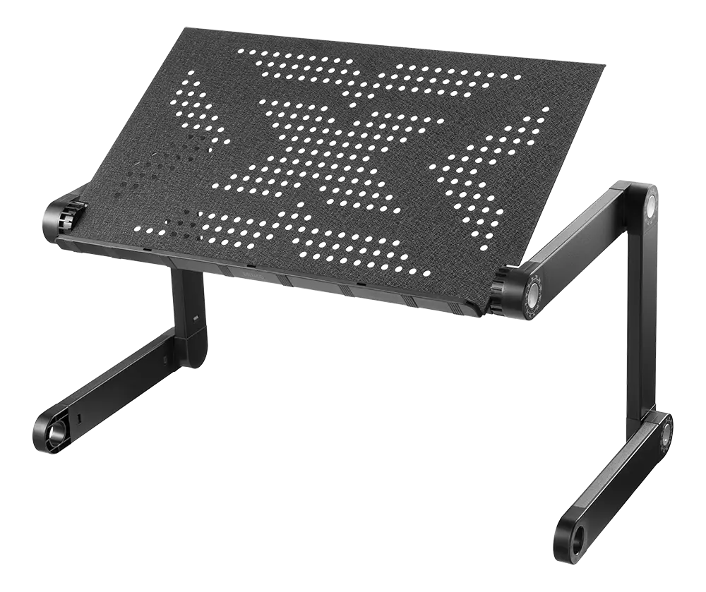 DELTACO OFFICE Justerbart laptop-bord for stående/sittende, svart DELO-0305
