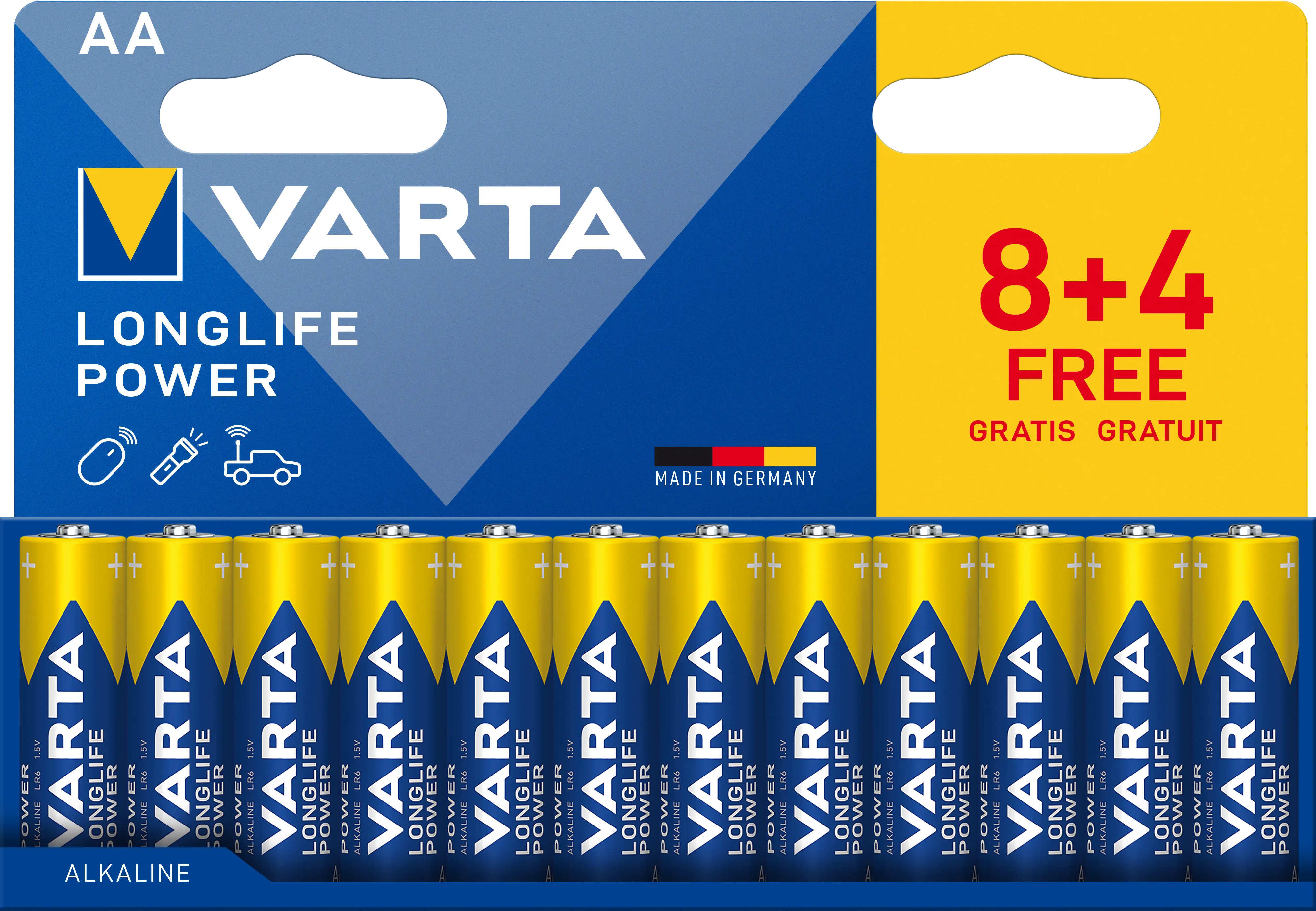 VARTA Longlife Power AA Blister 12-pack (8+4) 4906121772