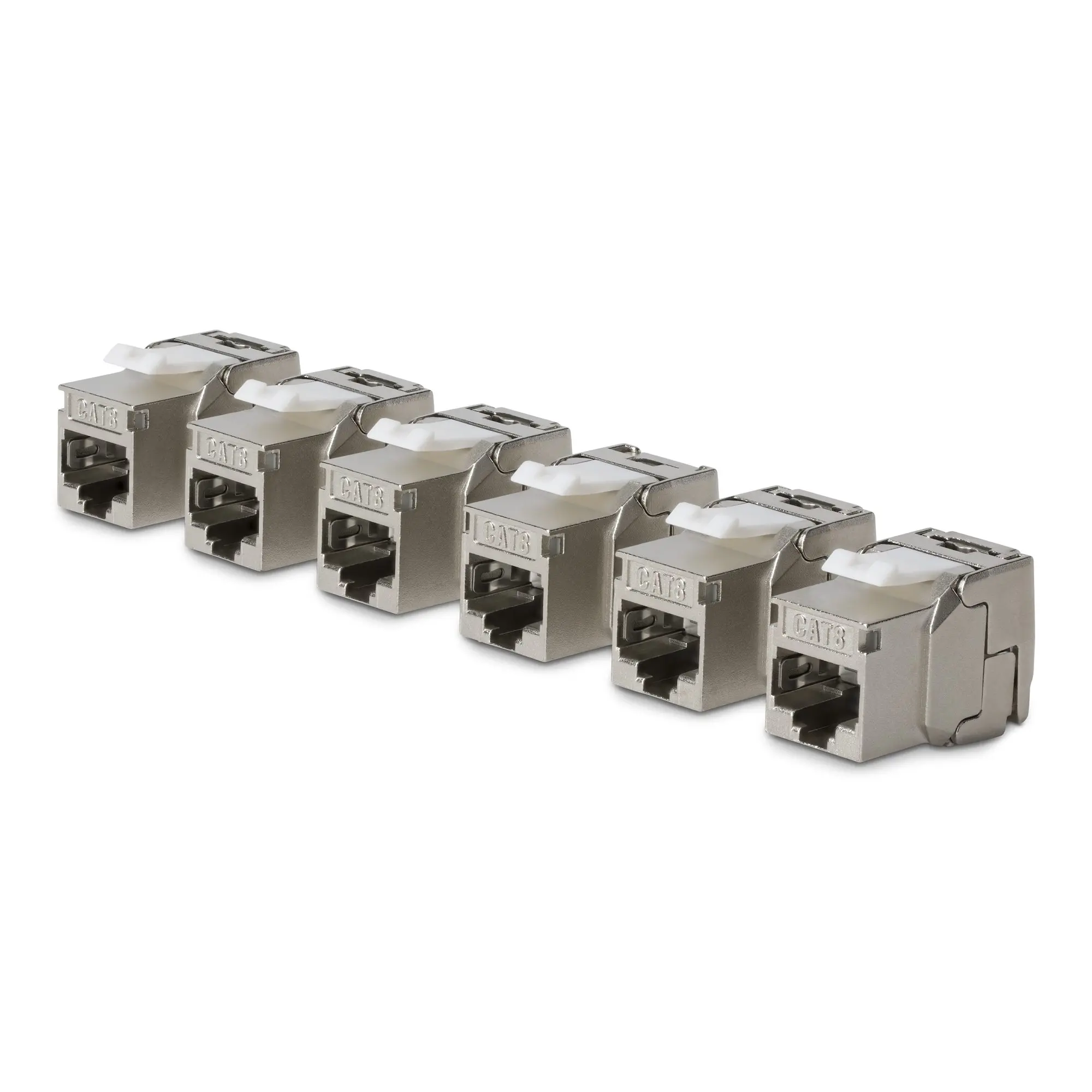 STARTECH Cat8 Keystone Jack 6-Pack 180-Deg C8KEYSTP1806PK