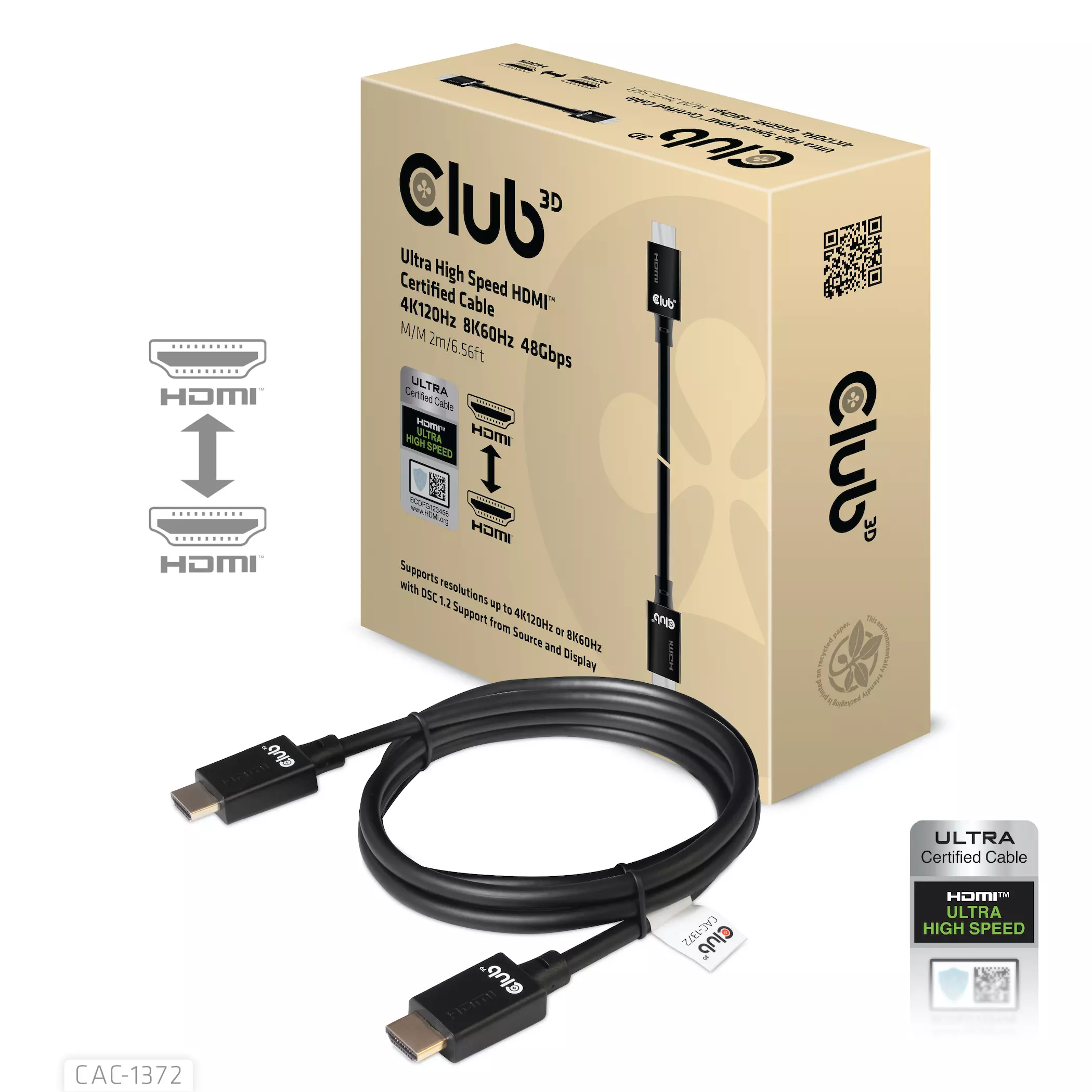 CLUB 3D Club3D HDMI 2.1 2M ULTRA HIGH SPEED 10K 120Hz CAC-1372