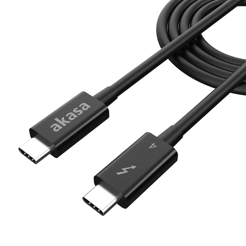 AKASA Thunderbolt™ 4 Type-C to Type-C Cable, 100W PD, dual 4K AK-CBUB59-10BK