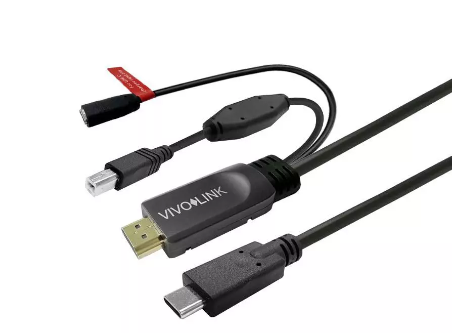 VIVOLINK USB-C Connect Cable with PROUSBCHDMIUSBB7.5-CHARGE
