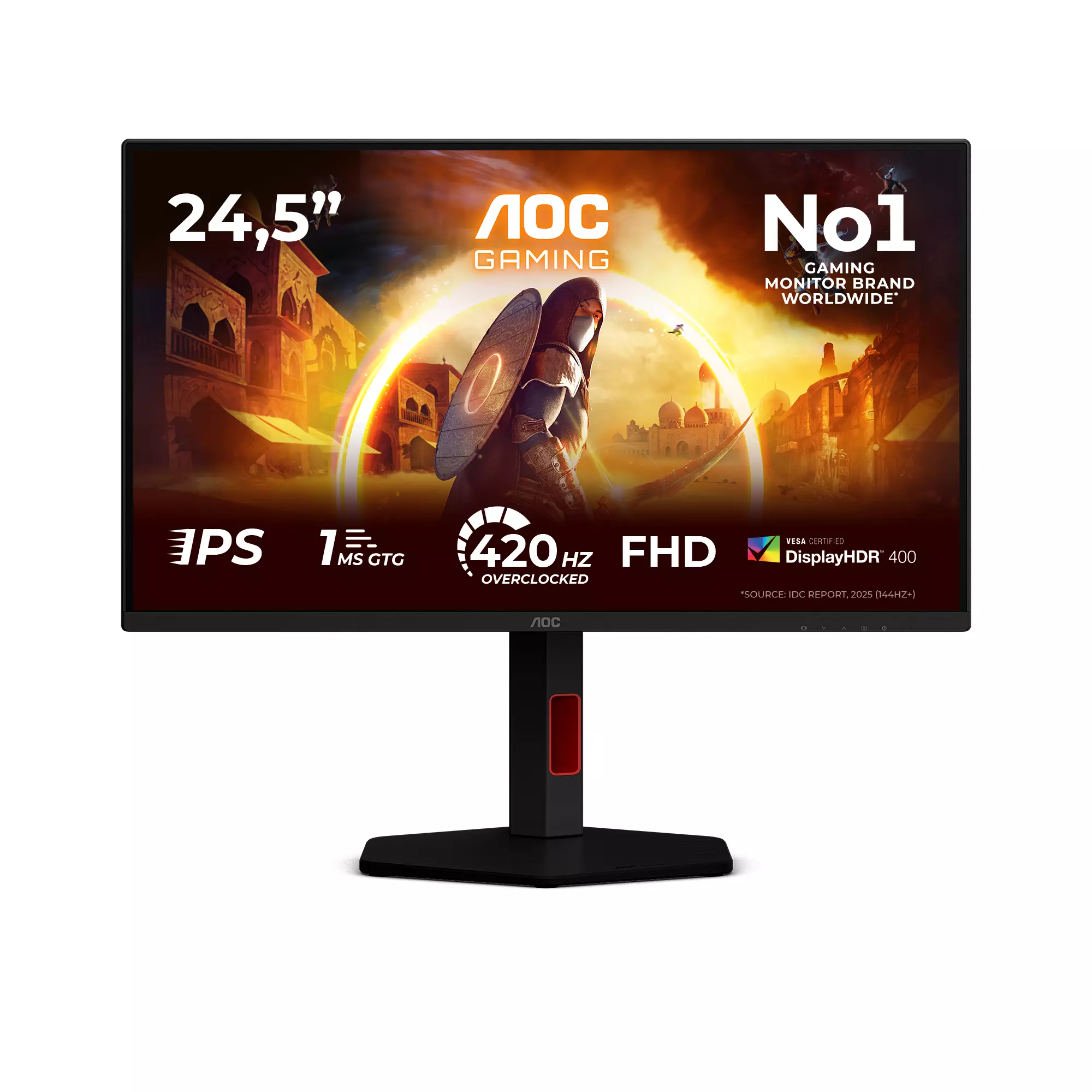 AOC 24,5"" AOC Gaming 25G4KUR | 1920x1080 | Fast IPS | 1ms | 400Hz | 3år 25G4KUR