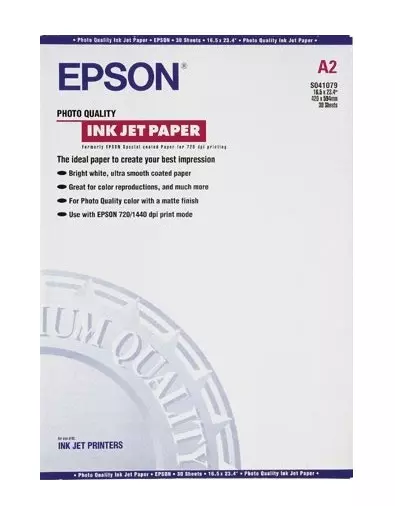 EPSON INKJET PHOTO QUALITY PAPER A2 30CT NS C13S041079