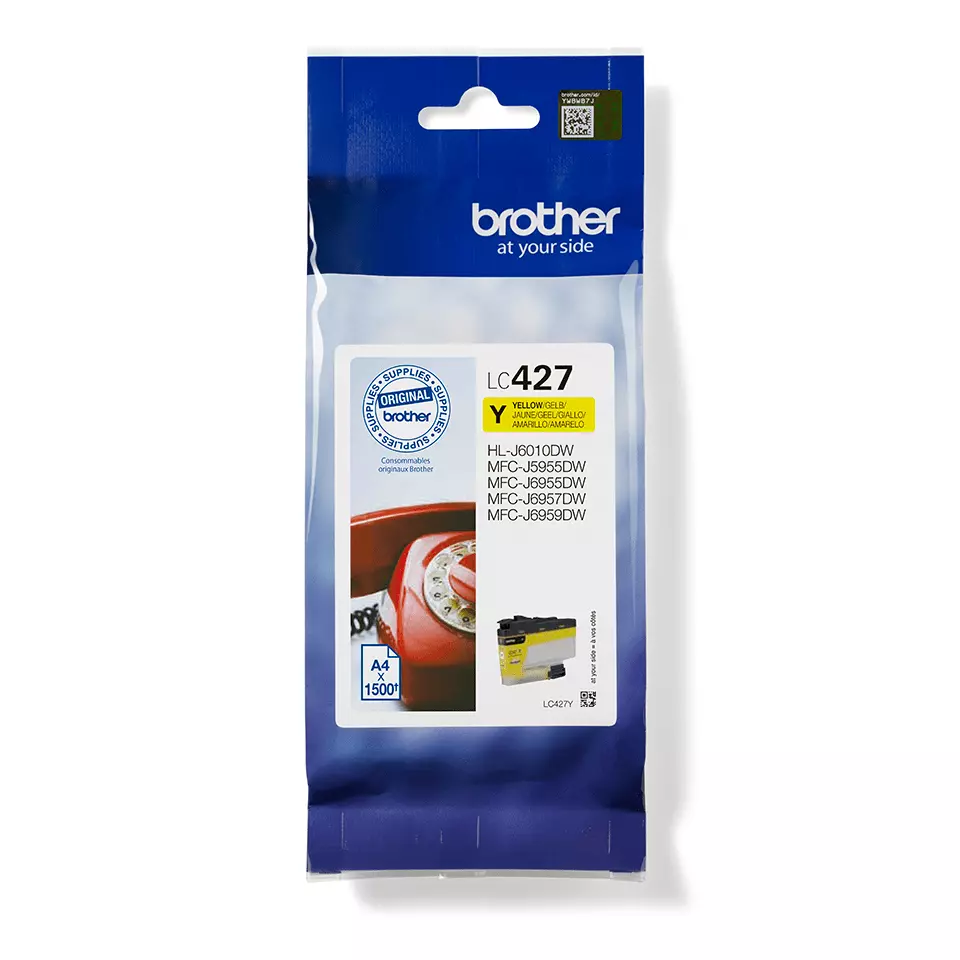 BROTHER LC427Y - Yellow - original - ink cartridge - for Brother HL-J6010, MFC-J4335, MFC-J4340, MFC-J4345, MFC-J4440, MFC-J4535, MFC-J4540 LC427Y