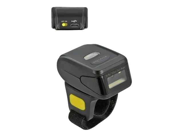 DELOCK Ring Barcode Scanner 1D and 2D with 2.4 GHz or Bluetooth 90508
