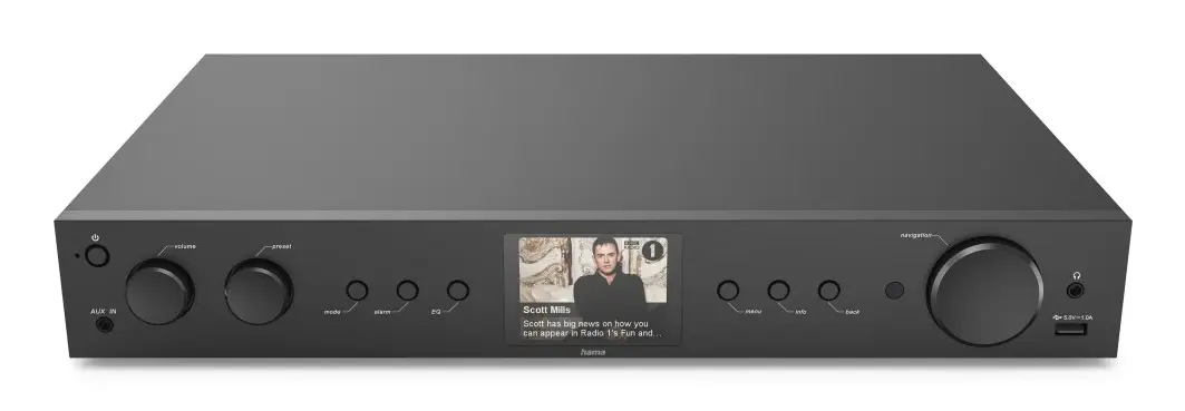 HAMA Radio DAB+ Intern. FM BT DIT2105 Svart 00054256