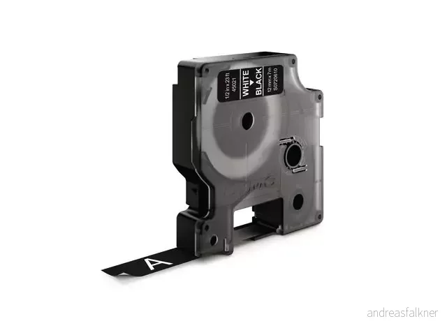 DYMO D1 12mm tape white/black S0720610