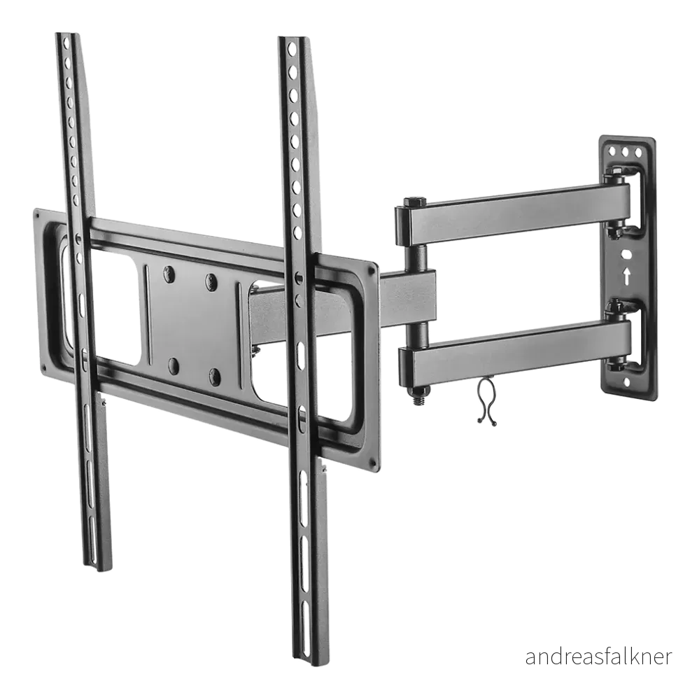 DELTACO full-motion 3-way wall, 32"-55", 35kg, 200x200-400x400 ARM-1200