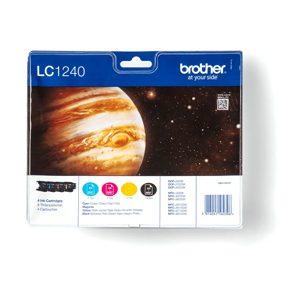 BROTHER FP Brother LC1240 Value Pack (BK,C,M,Y) LC1240VALBP