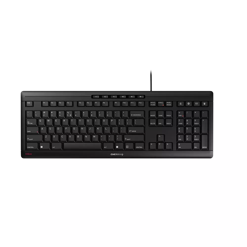 CHERRY STREAM 3.0, spillsäkert, SX-brytare, USB, EU layout, svart JK-8500EU-2