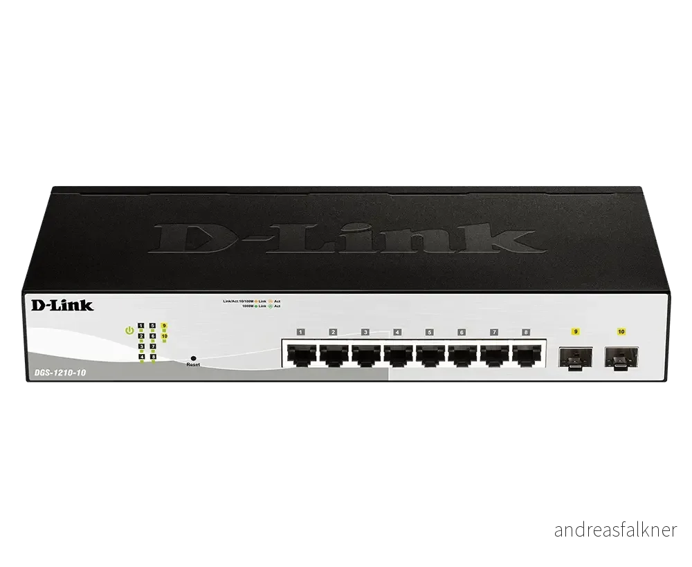 D-LINK 8-port 10/100/1000 Gigabit Smart Switch DGS-1210-10/E