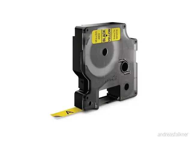DYMO D1 9mm Sort/Gul S0720730